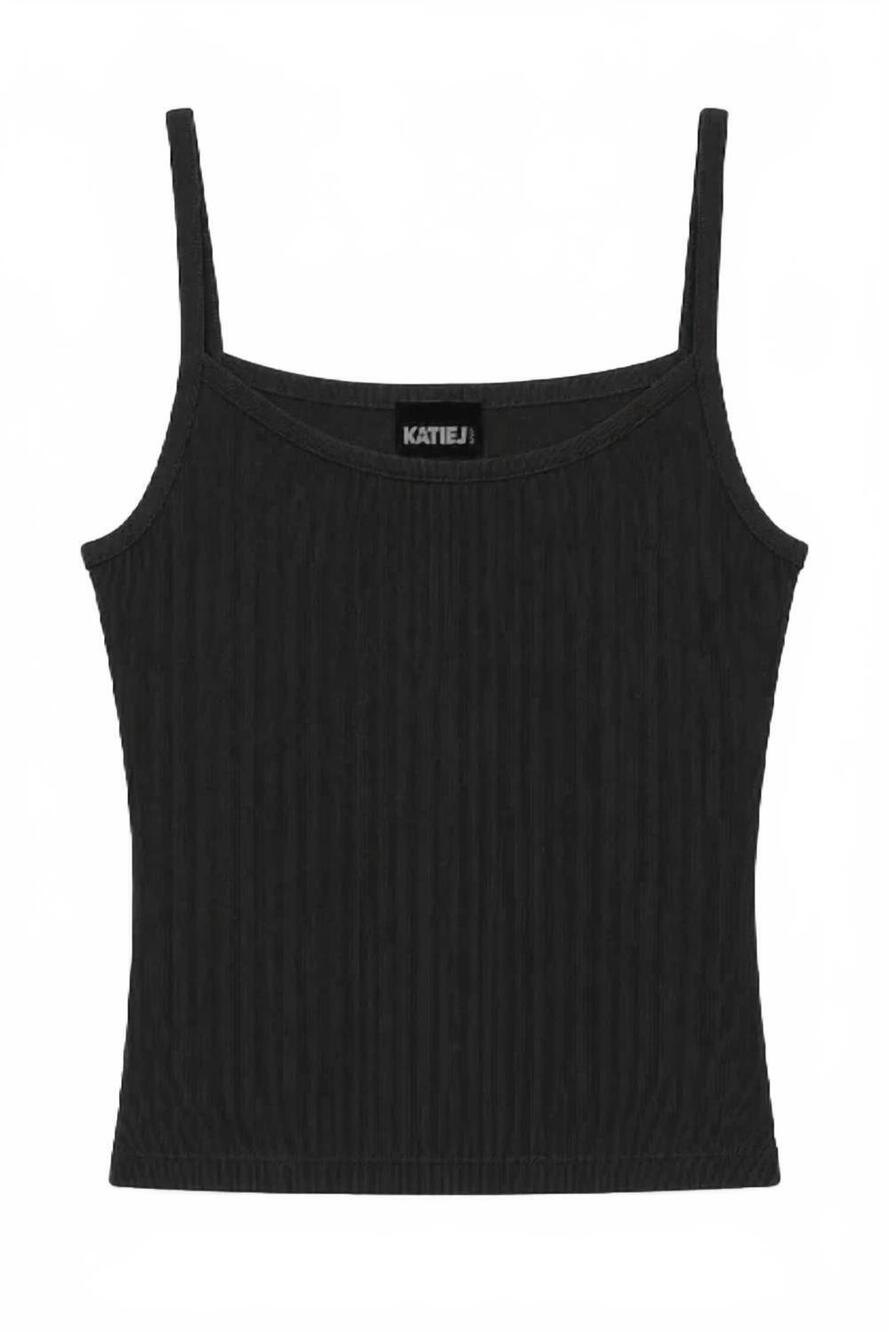 NEW KATIE J NYC girl's rory sweater tank in black